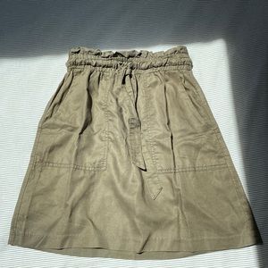 Army green skirt